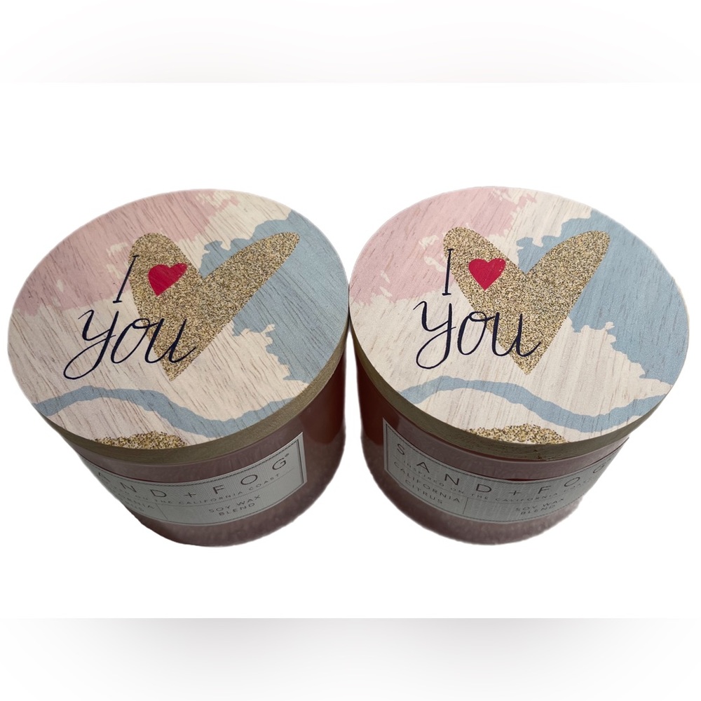 NWT! SAND & FOG CITRUS “I Love You” Romance/Love 12 Oz. Candle